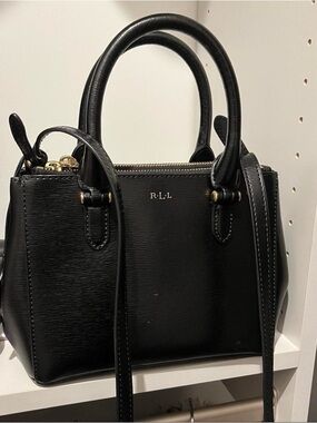 Ralph Lauren black leather purse